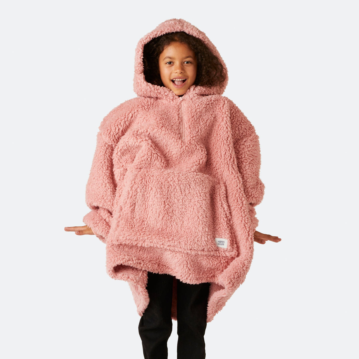Kids' Pink Sherpa HappyHoodie
