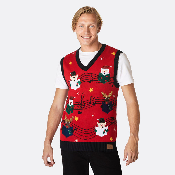 Men's Fa-la-la Christmas Waistcoast