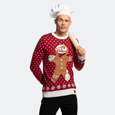 Men's Gingerbread Christmas Sweater