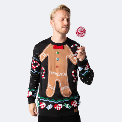 Men's Gingerbread Man Christmas Sweater