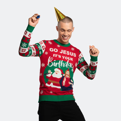 Men's Go Jesus, it's Your Birthday! Christmas Sweater