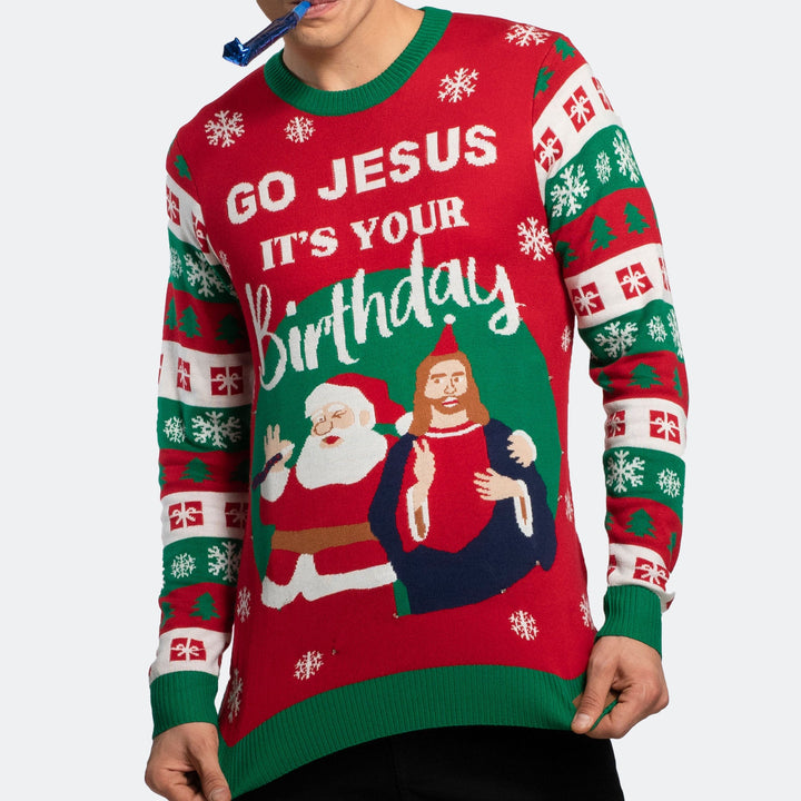 Men's Go Jesus, it's Your Birthday! Christmas Sweater