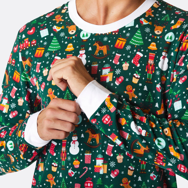 Men's Green Christmas Dream Christmas Pyjamas