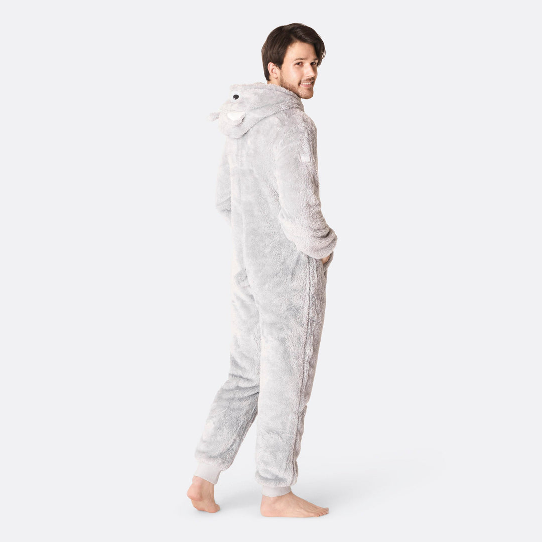 Men's Grey Teddy Bear Onesie Europe's largest selection SillySanta