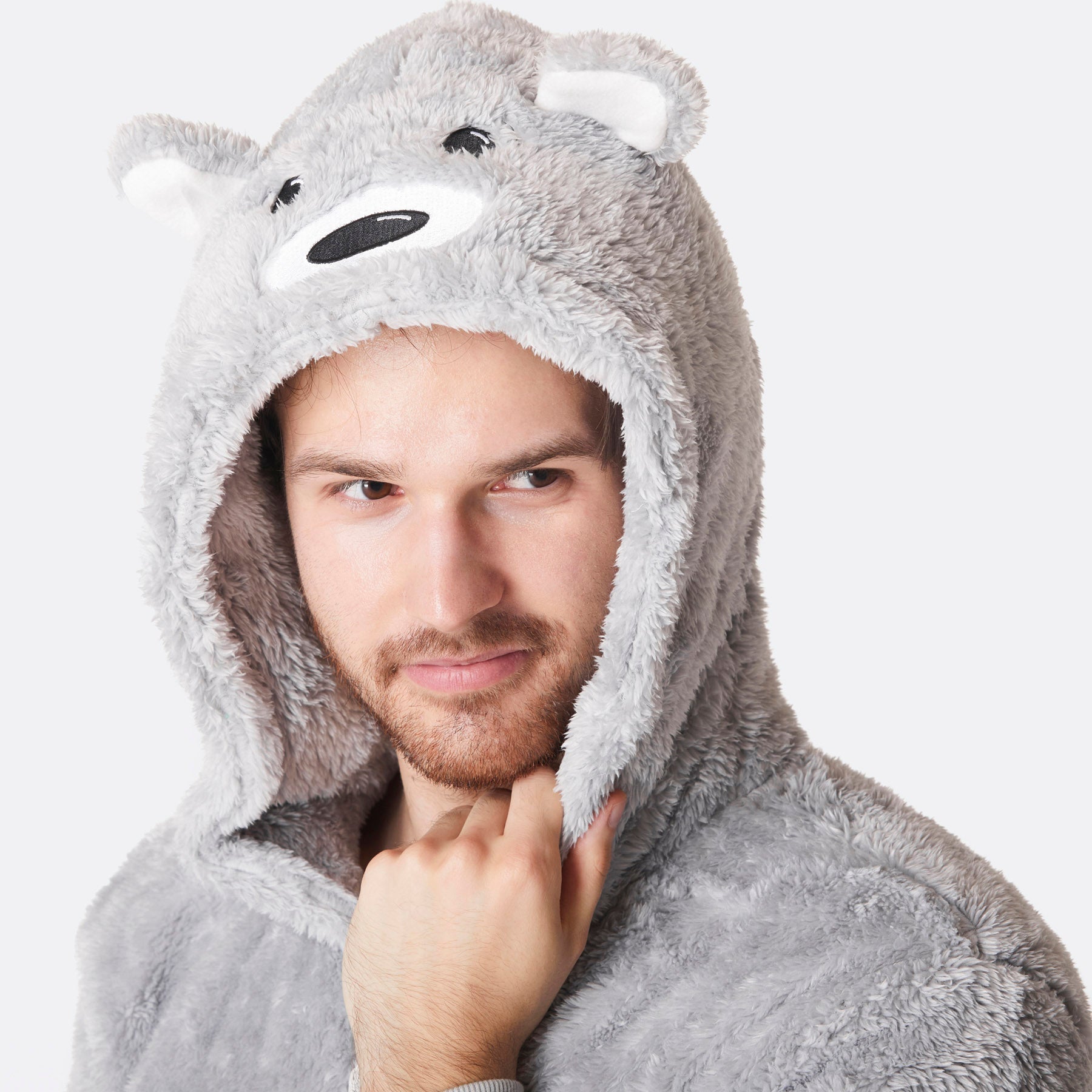 Fluffy bear onesie sale