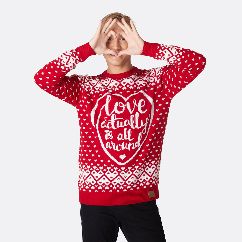 Men's Love Actually Is All Around Christmas Sweater