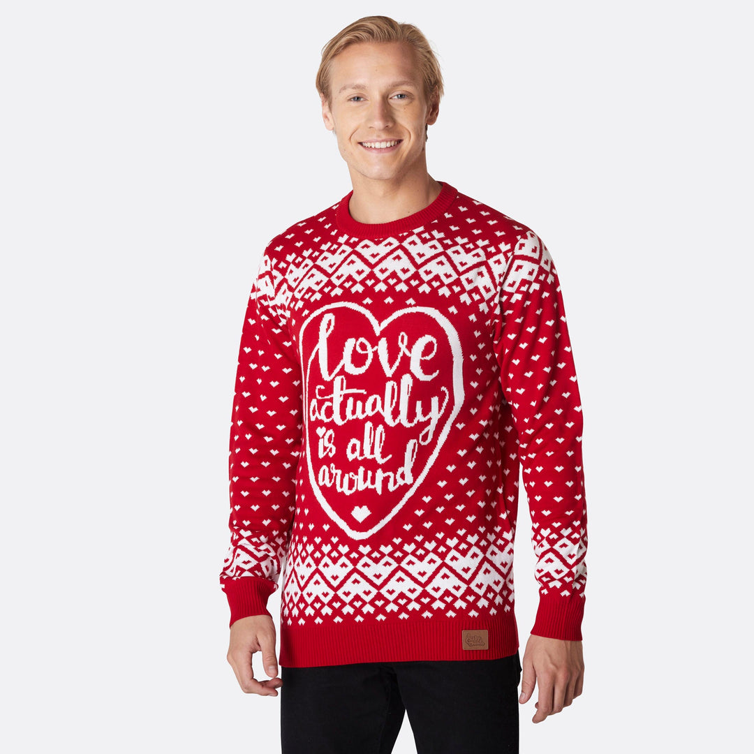 Men's Love Actually Is All Around Christmas Sweater