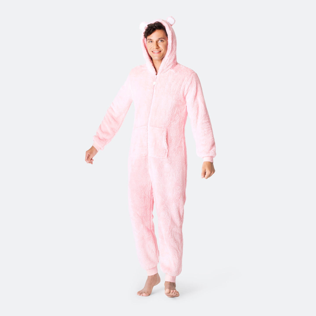 Men's Pink Teddy Bear Onesie