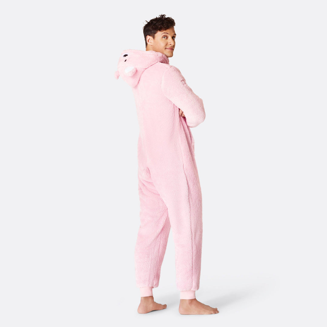 Men's Pink Teddy Bear Onesie