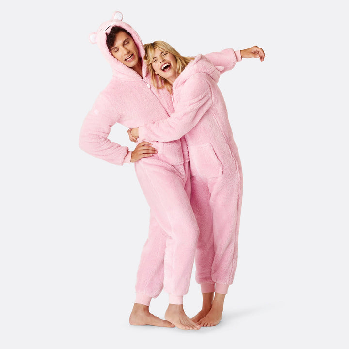 Men's Pink Teddy Bear Onesie