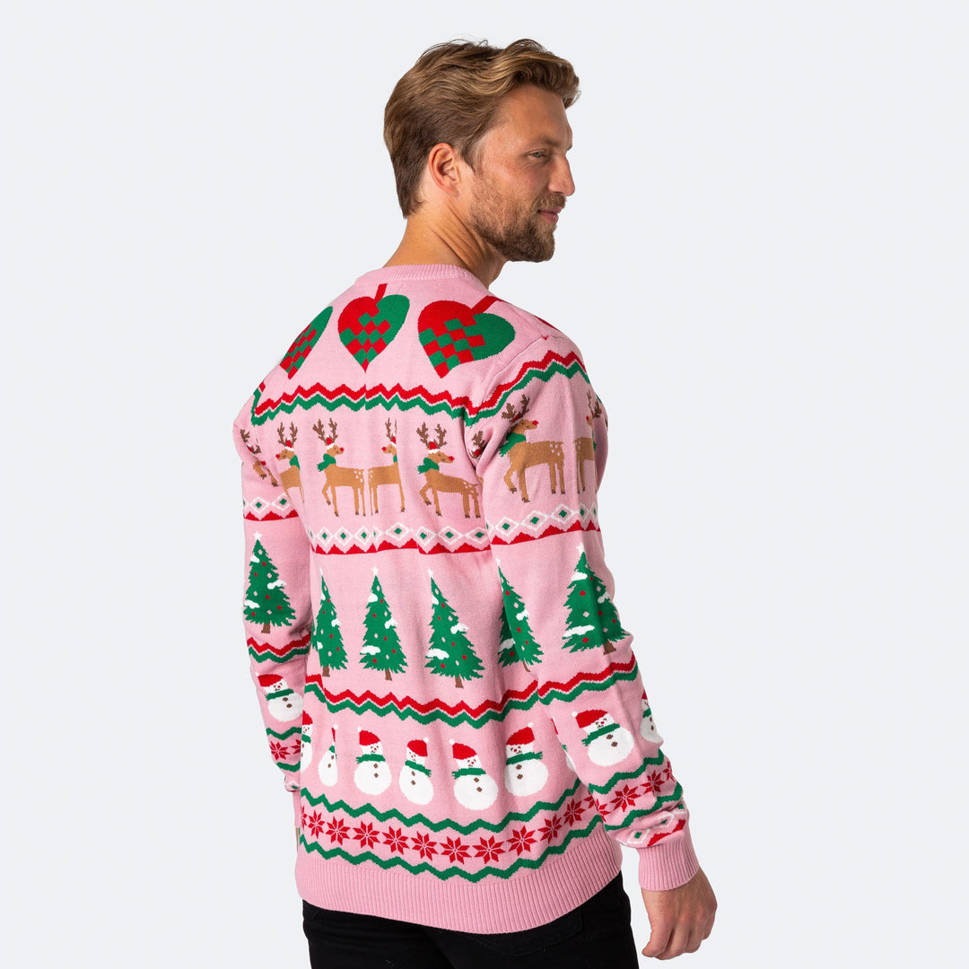 Men's Pink Ugly Christmas Sweater