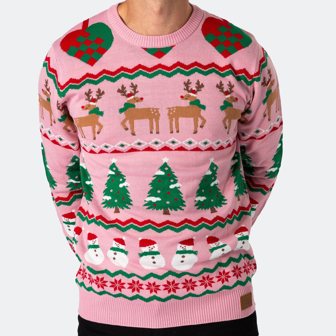 Men's Pink Ugly Christmas Sweater