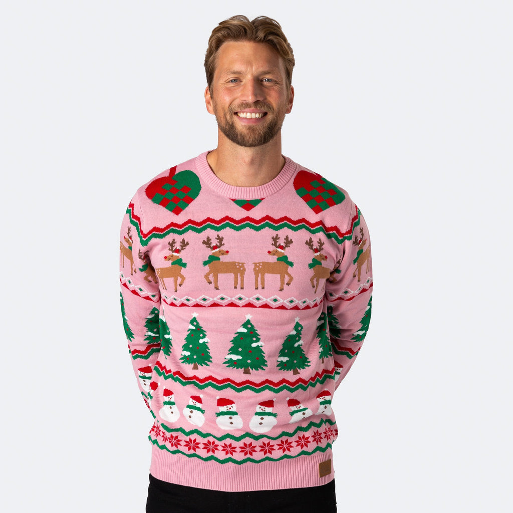 Men's Pink Ugly Christmas Sweater - Europe's largest selection | SillySanta
