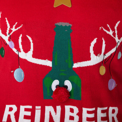 Men's Reinbeer Red Christmas Sweater