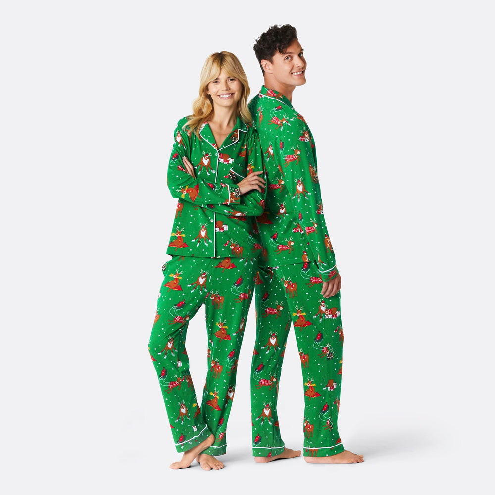 Men's Reindeer Collared Christmas Pyjamas