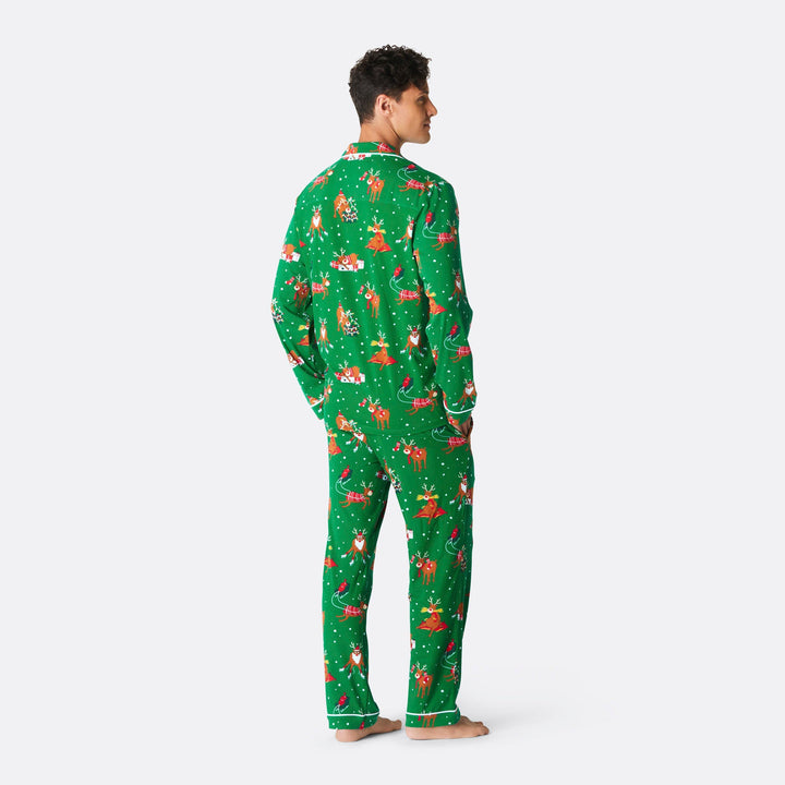 Men's Reindeer Collared Christmas Pyjamas