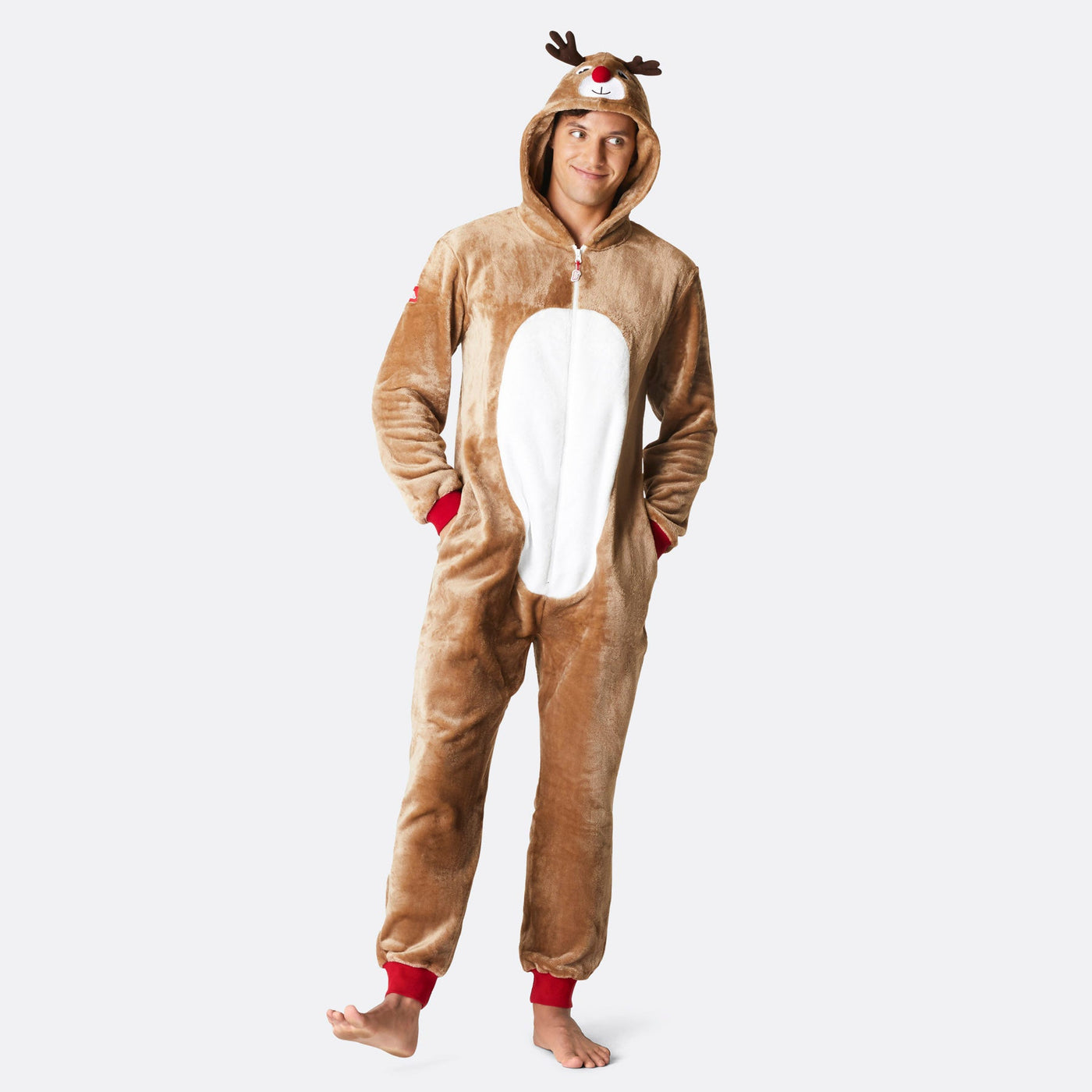 St beeld merk op Men's Reindeer Onesie - Europe's largest selection | SillySanta