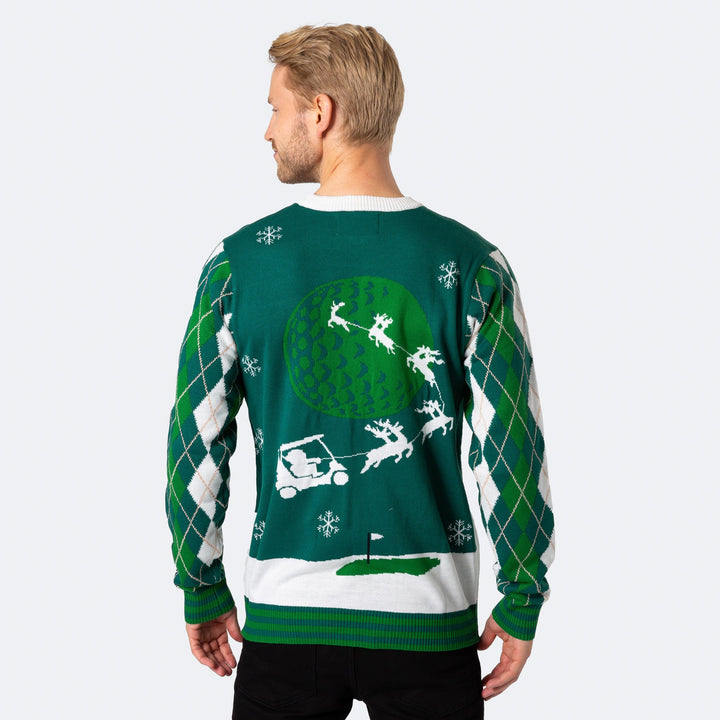 Men's Santa Golfer Christmas Sweater