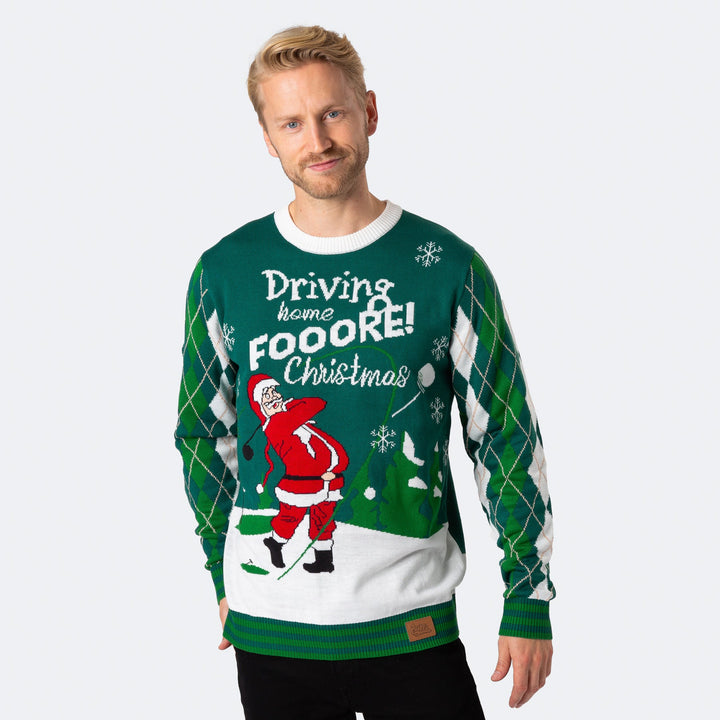 Men's Santa Golfer Christmas Sweater