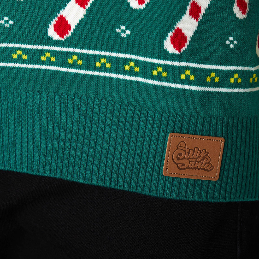 Men's Striped Green Christmas Sweater