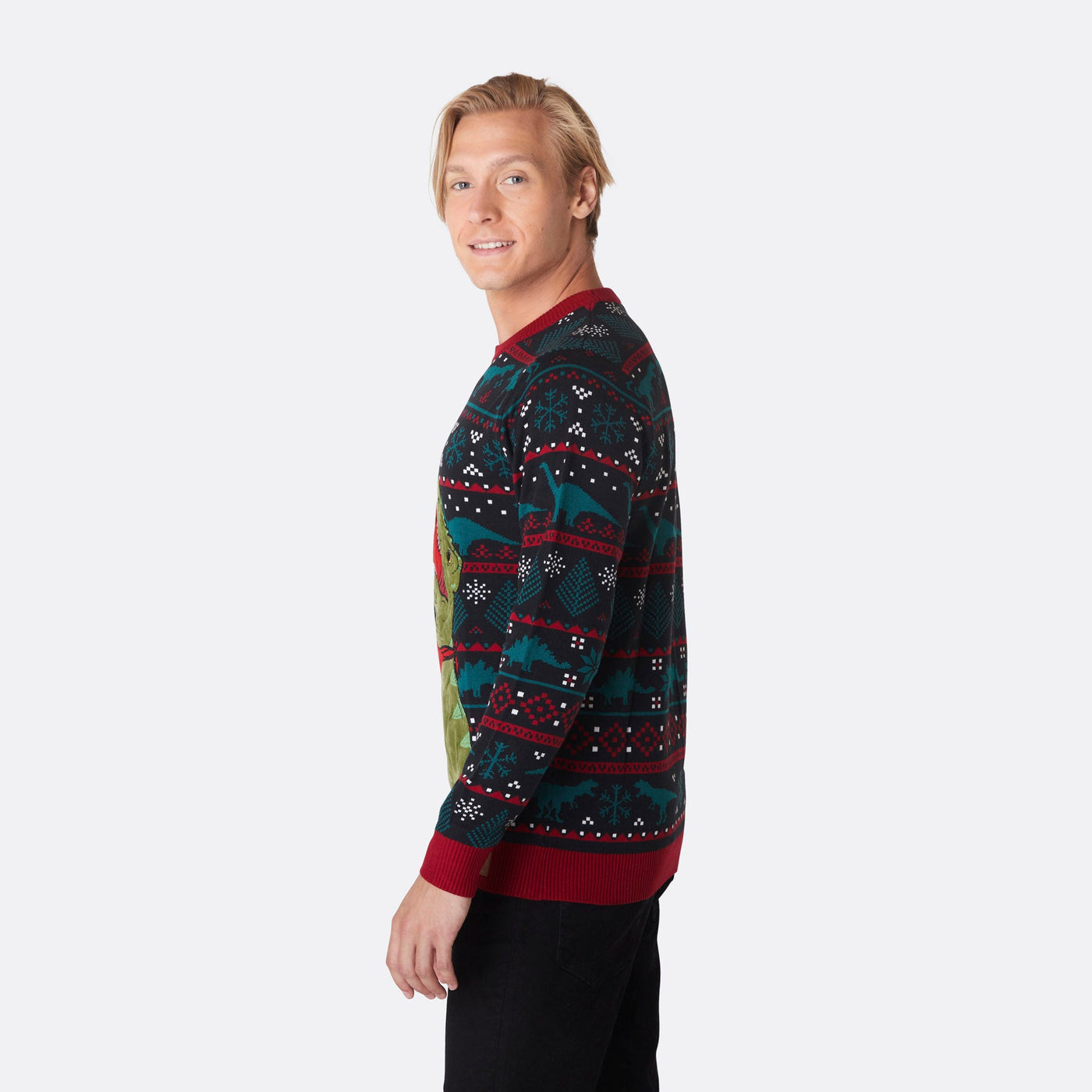Men's T-Rex Christmas Sweater