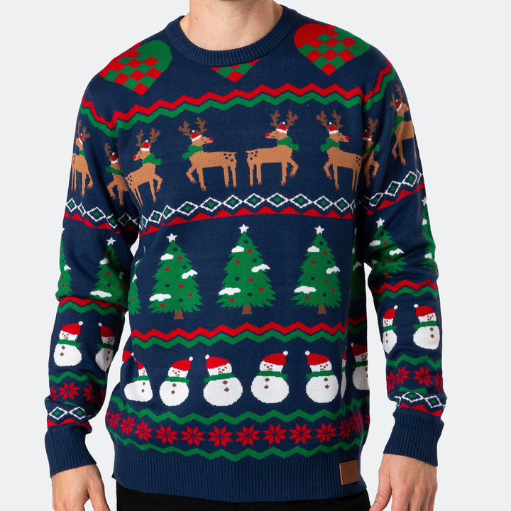 Men's Ugly Blue Christmas Sweater