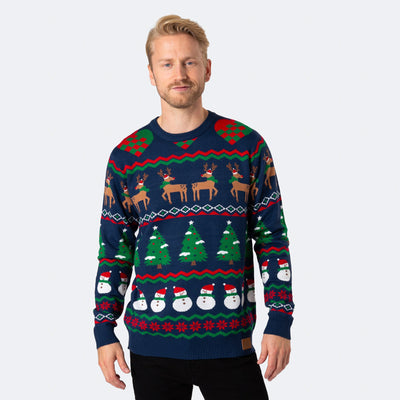 Men's Ugly Blue Christmas Sweater