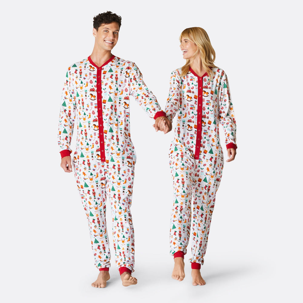 Men's White Christmas Dream Overall Christmas Pyjamas