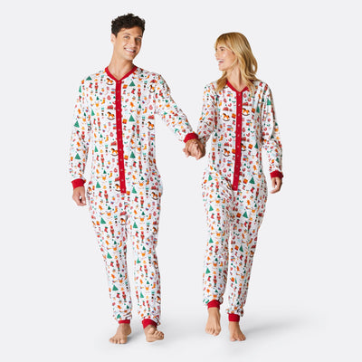 Men's White Christmas Dream Overall Christmas Pyjamas