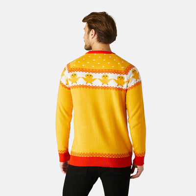 Mens Yellow Easter Sweater