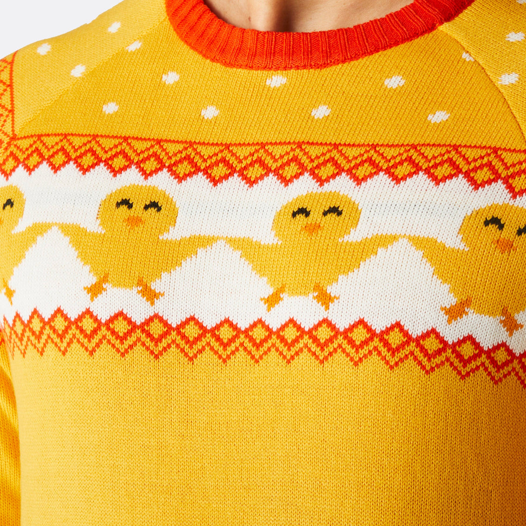 Mens Yellow Easter Sweater