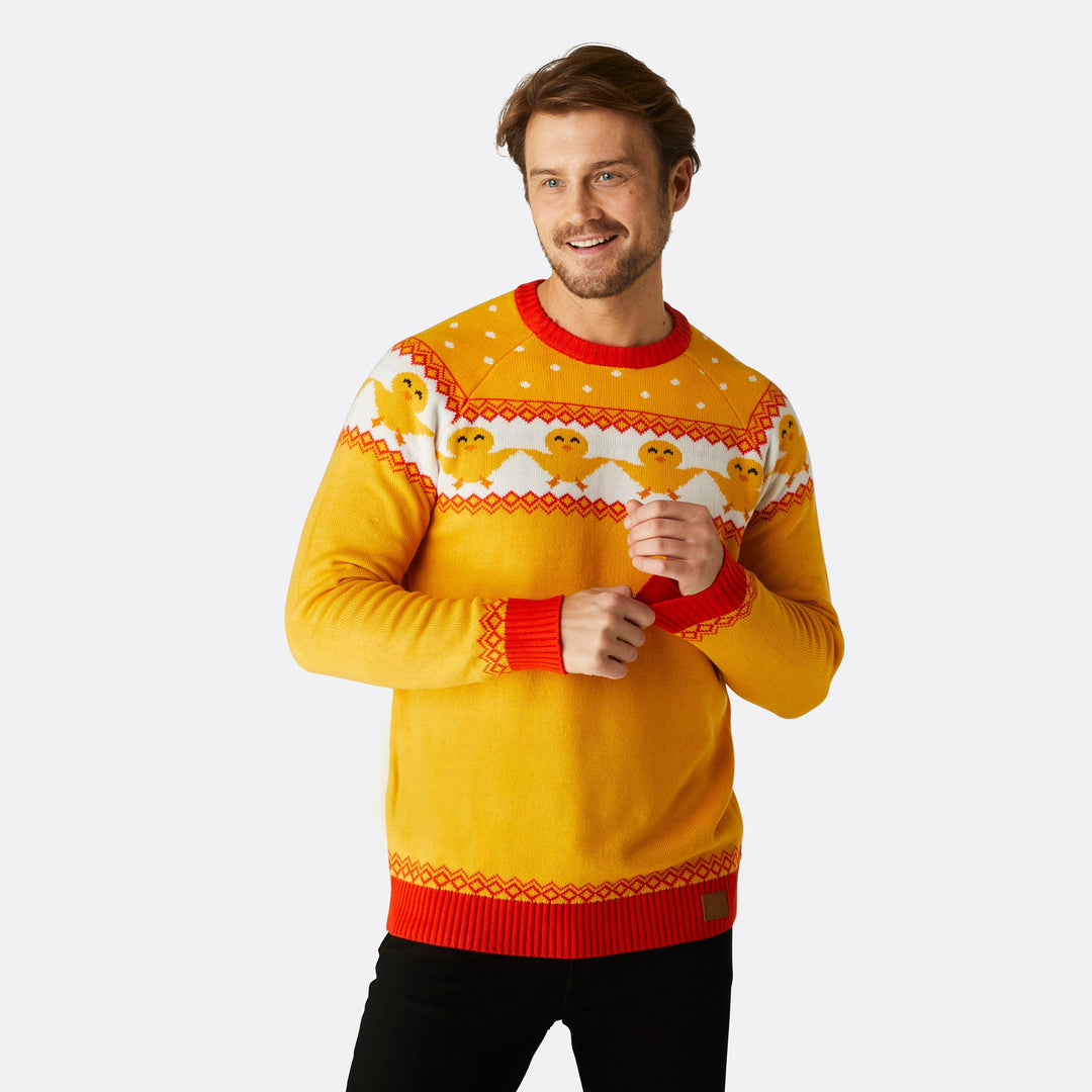 Mens Yellow Easter Sweater