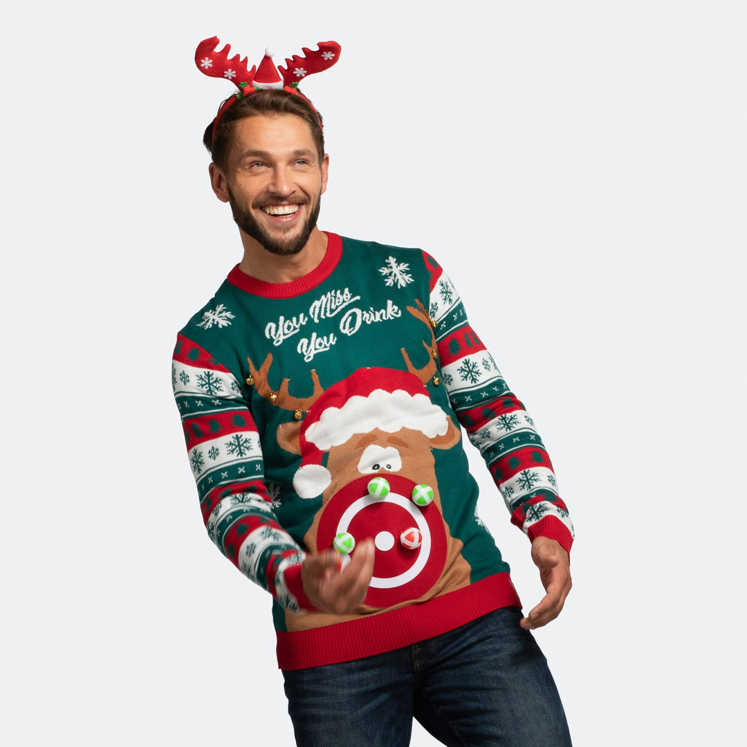 Men's You Miss, You Drink! Christmas Sweater