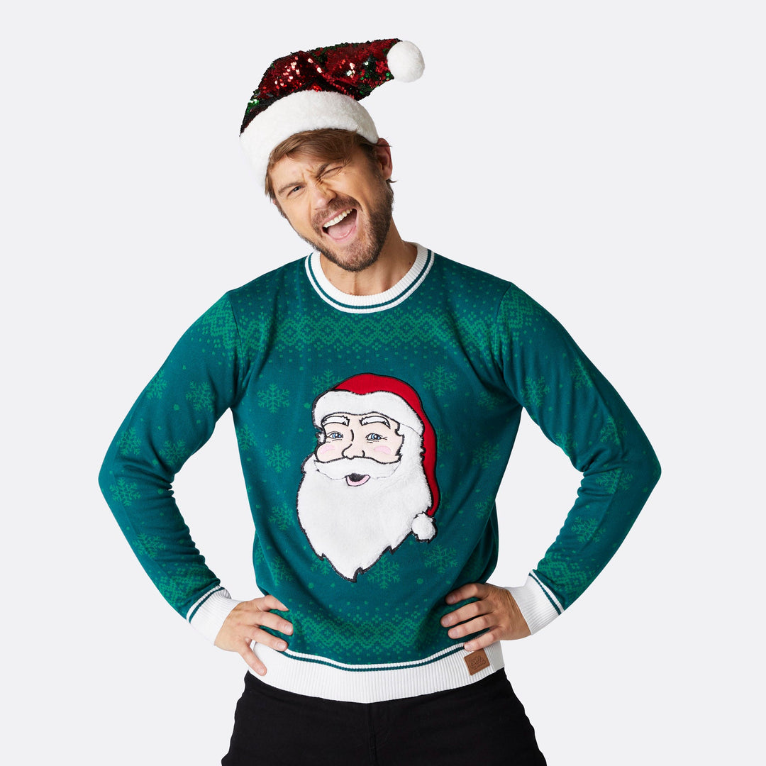 Christmas Outfit Nice Christmas Sweater Men Santa's Log On The