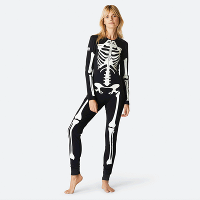Womens Skeleton Halloween Bodysuit