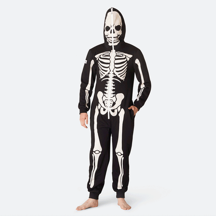 Men's Skeleton Halloween Onesie