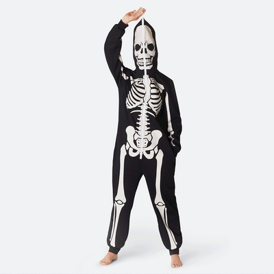 Womens Skeleton Halloween Onesie
