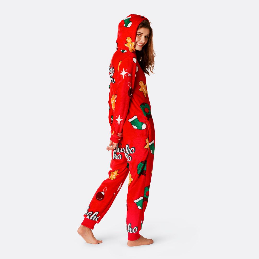 Women's Red Hohoho Onesie