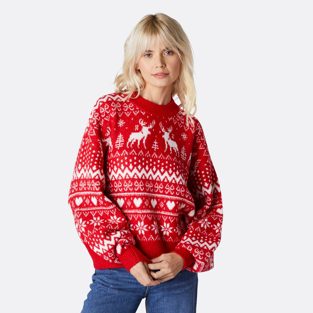 Women's Reindeer Oversized Christmas Sweater