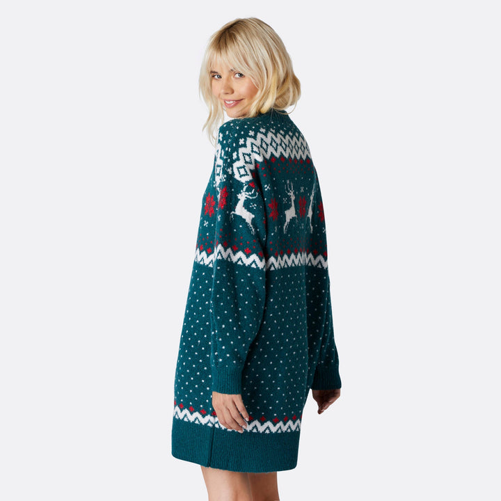 Women's Green Oversized Christmas Dress –