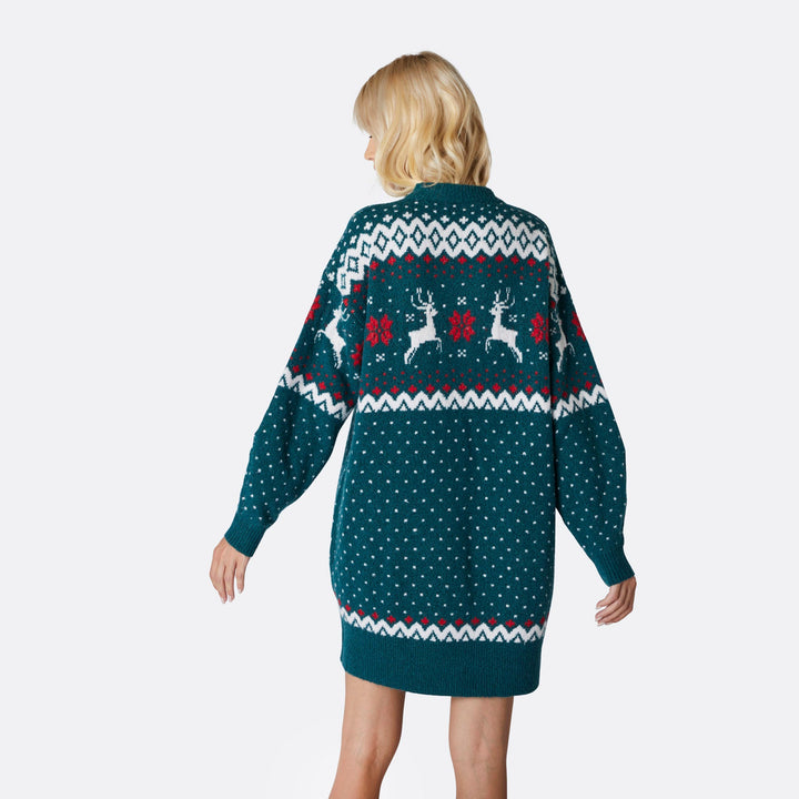 Women's Green Oversized Christmas Dress –