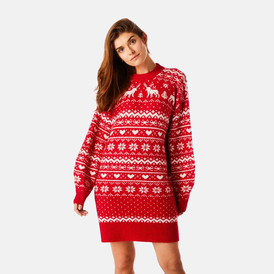 Women's Red Oversized Christmas Dress - Europe's largest selection | SillySanta Women's Red Oversized Christmas Dress - Europe's largest selection | SillySanta