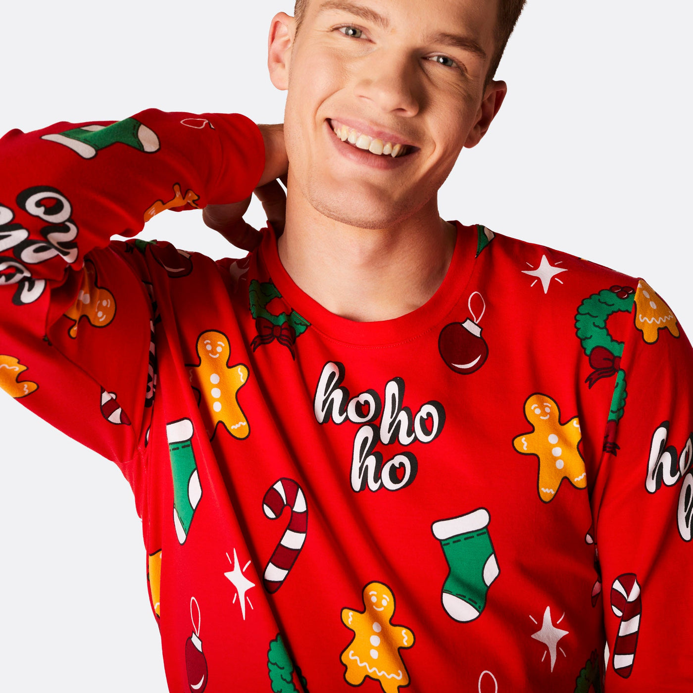 Men's Red Hohoho Christmas Pyjamas