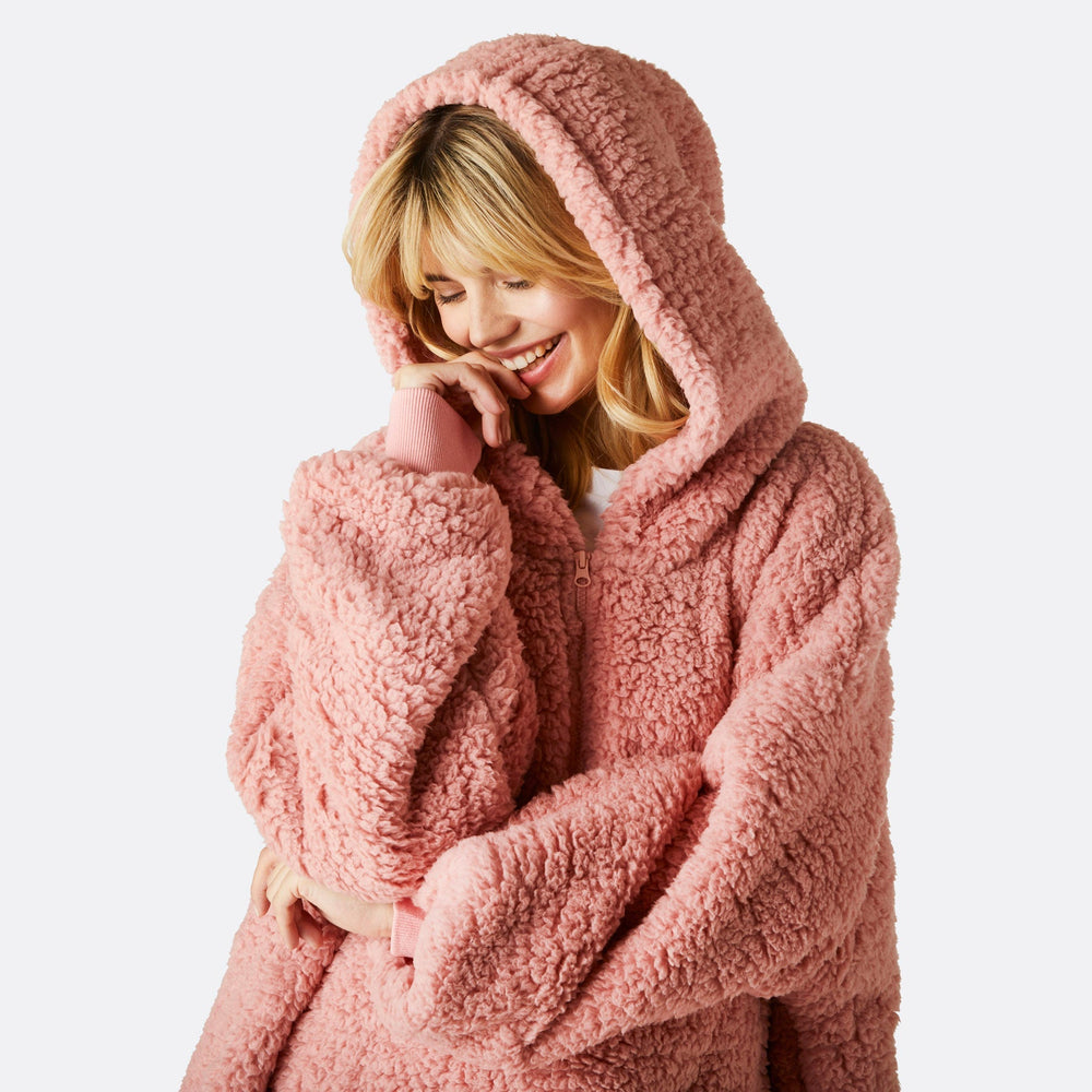 Pink Sherpa HappyHoodie