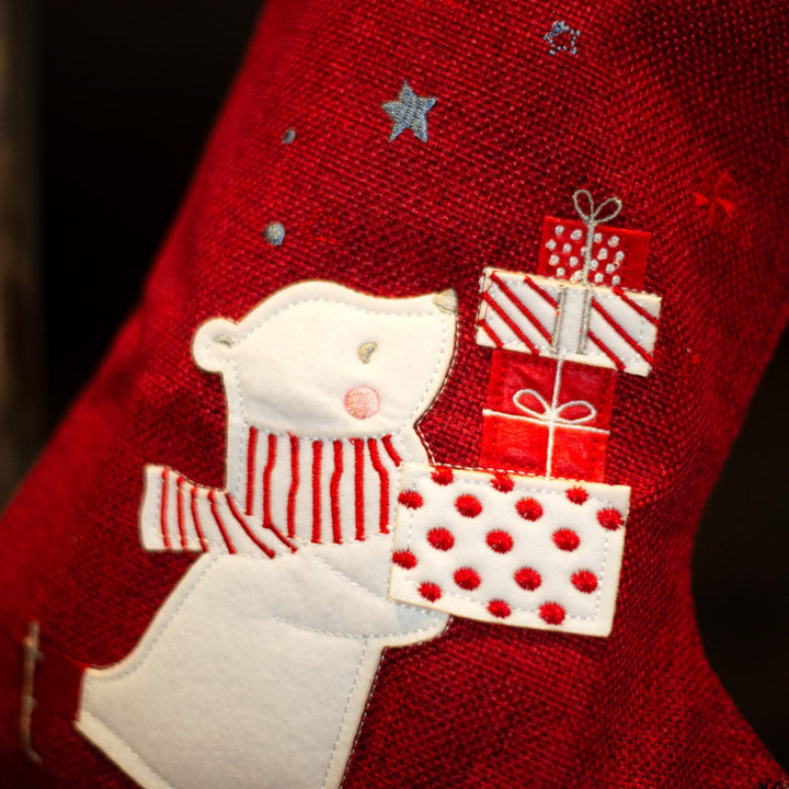 Polar Bear Christmas Stocking