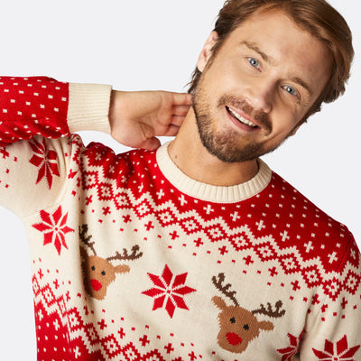 Men's Retro Reindeer Christmas Sweater