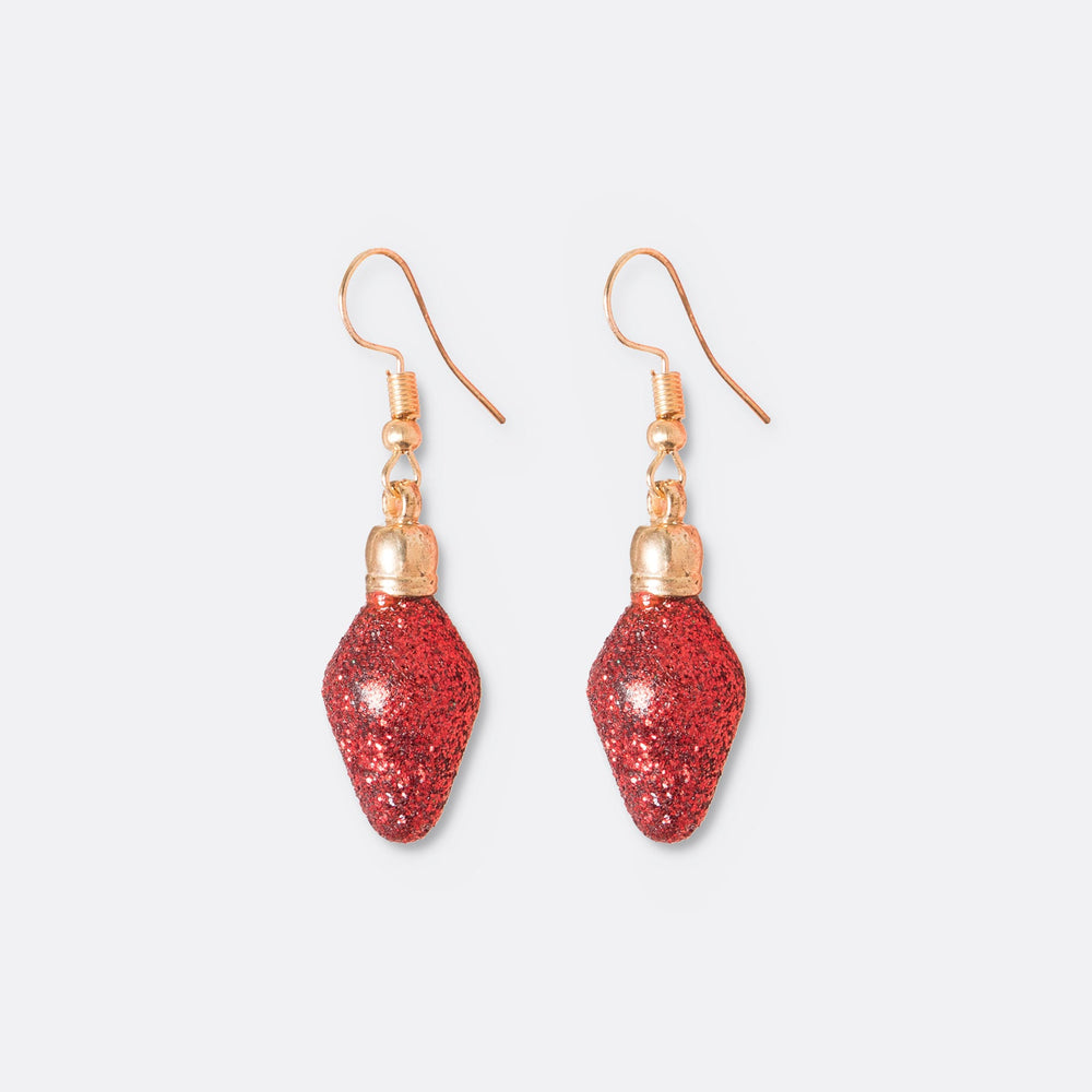 Red Christmas Baubles Earrings