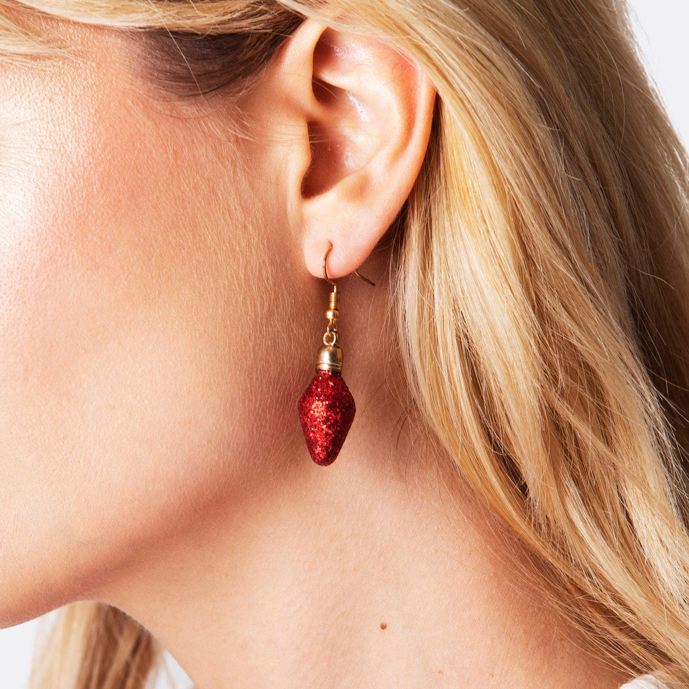 Red Christmas Baubles Earrings