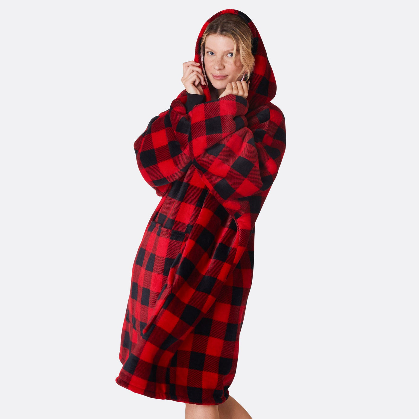 Red Squares HappyHoodie