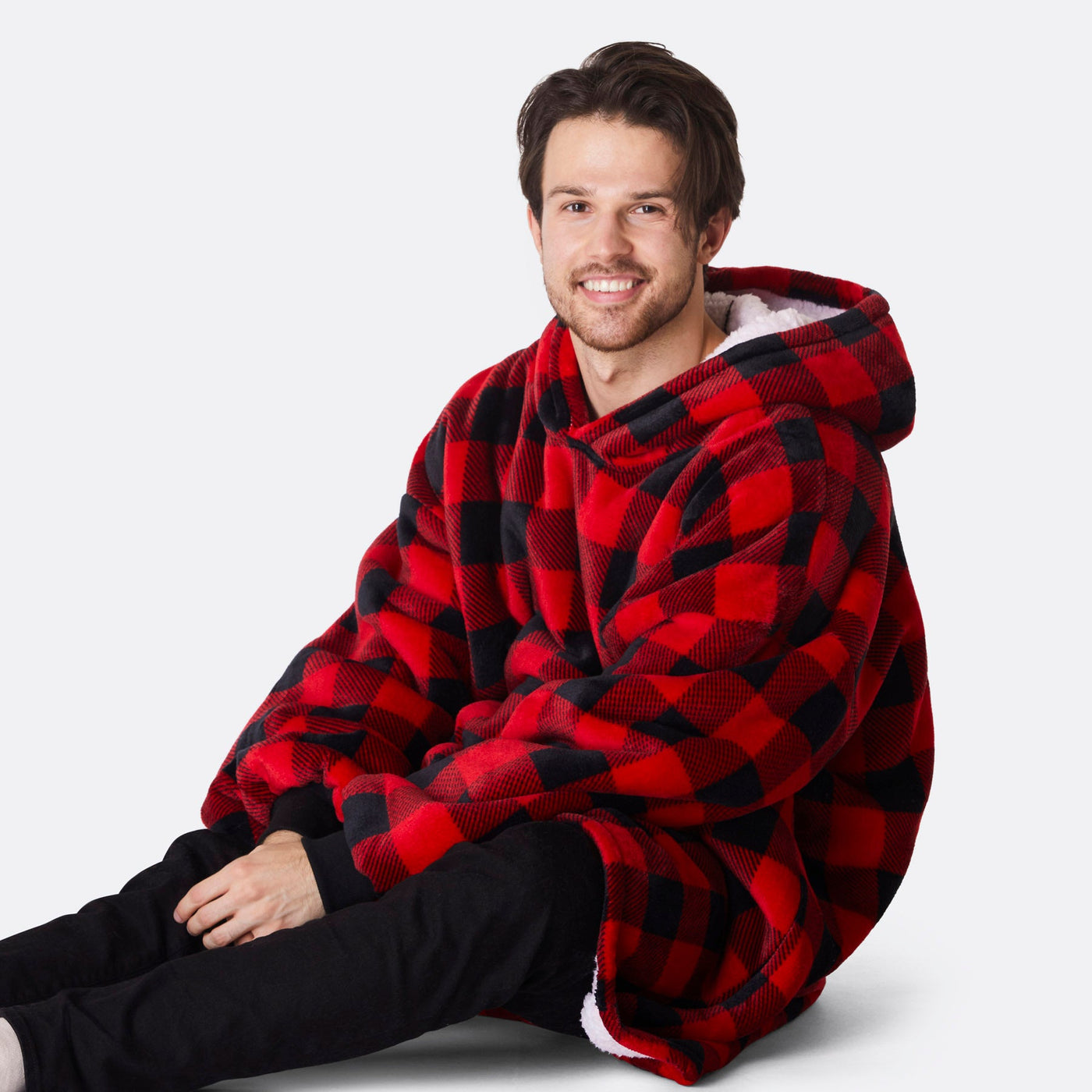 Red Squares HappyHoodie